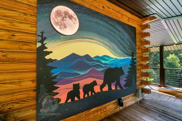 Light up mural of smoky mountains