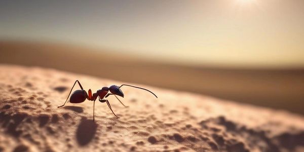 hormiga en zona de forrajeo