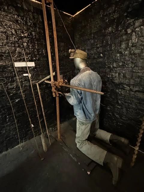  A replica showing how coal was mined in the area.