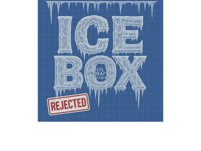 Ice Box logo with icy letters and a red REJECTED stamp.