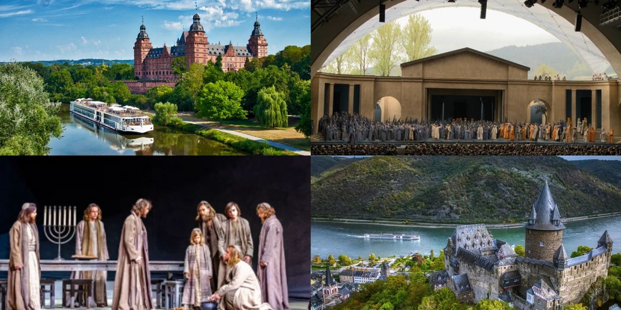 Describe the actual image while naturally including “Oberammergau 2030 river cruise” if accurate