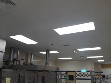 Deli Bakery ceiling and wall cleaning, restoration and repair. Madison, Milwaukee, Green Bay, Wisc.