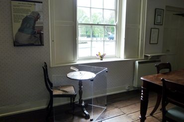 Jane Austen's writing table at Chawton Cottage -  Hampshire UK