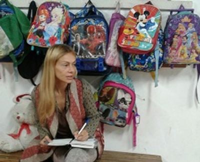 Mercedes González del Solar en el Comedor Los Toritos en Derqui