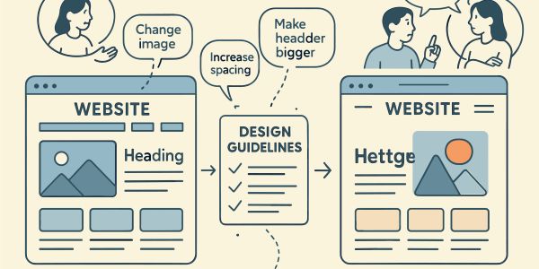 Website design improvement with guidelines and feedback.