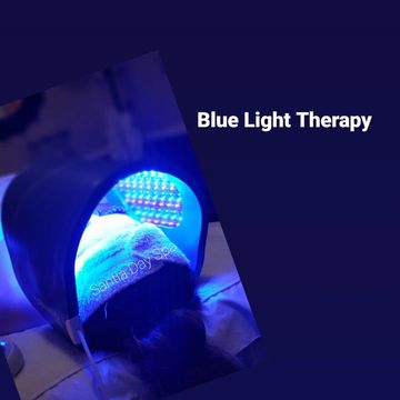 blue light therapy at santia day spa prevents acne breakouts  