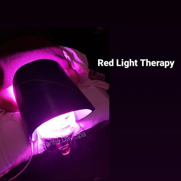 red light therapy at santia day spa reduces the appearance of fine lines and wrinkles