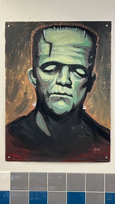 Speed painting of Frankenstein's monster
24"x 36"
Acrylics on Cardboard
Time: 60 minutes