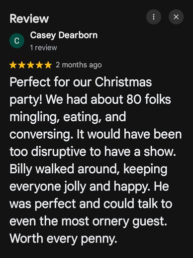 Airbnb host suggestions for private entertainment by Vermont Magic LLC