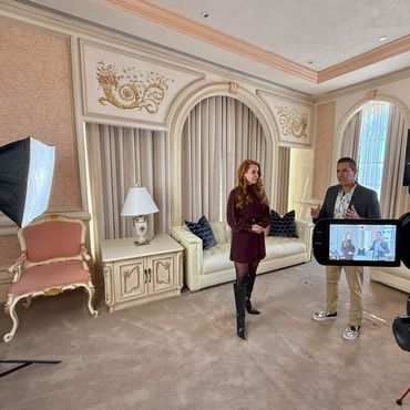 Ninth Island Connection host, Sebastian Rodriguez and Westgate Las Vegas Senior V.P. Dawn Rawle