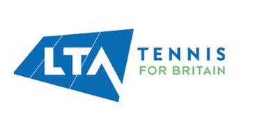 Tennis for britain logo in blue color with a white background