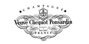 Venve clicquot ponsardin logo in black color with a white background