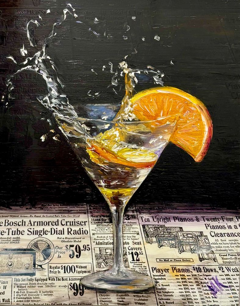 Orange Martin, oils on aluminum