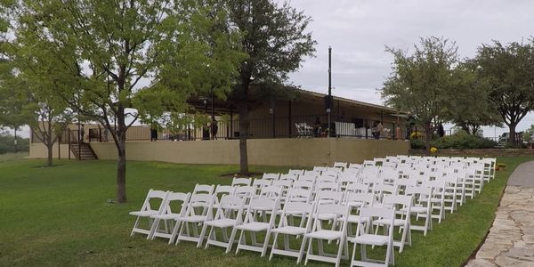 Patio and Courtyard at Cain's Cove Wedding venue on Lake Nasworthy in San Angelo Texas