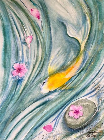 Katrina Meister Fine Watercolor Art displayed at ART onFirst, Gallery