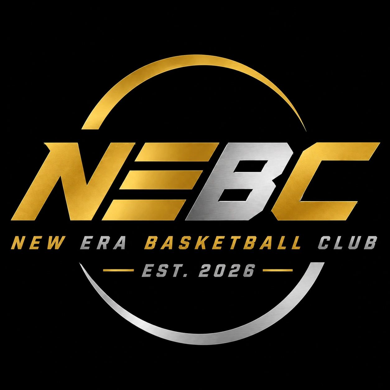 Logo of New Era Basketball Club, est. 2026.