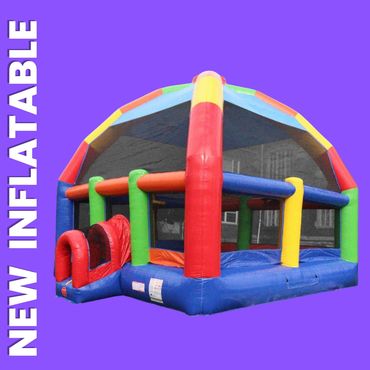 Bounce House Rentals Katy TX Multicolor Red Blue Yellow Green Themed Giant Huge Bounce House