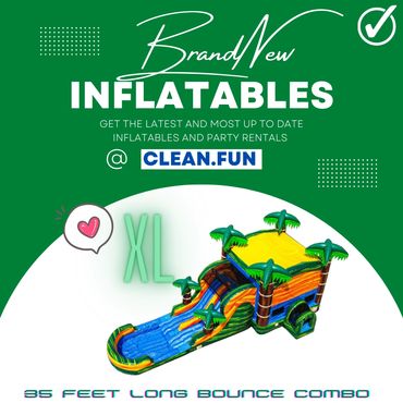 Bounce House Rentals Katy TX Cali Palm Themed Double Lane Bounce House & Inflatable Slide Combo