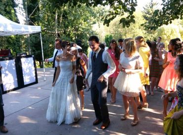 Line Dancing at a Wedding