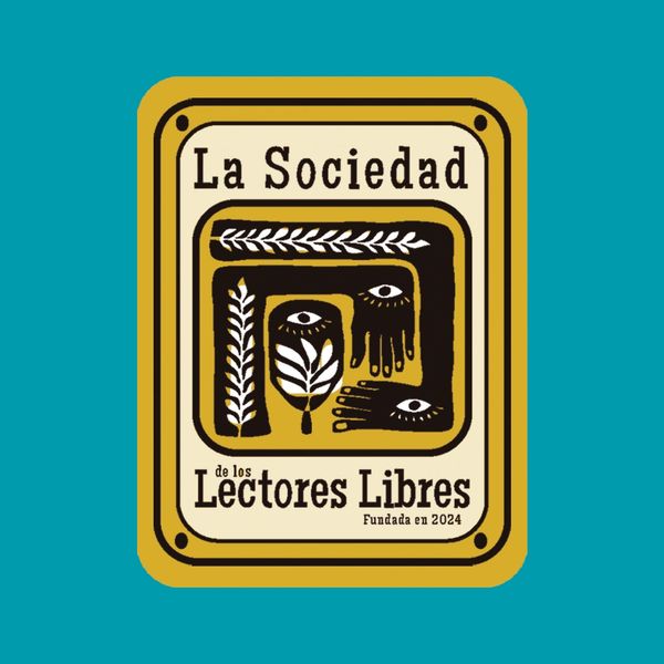 Logo of La Sociedad de los Lectores Libres with symbolic eyes and leaves.