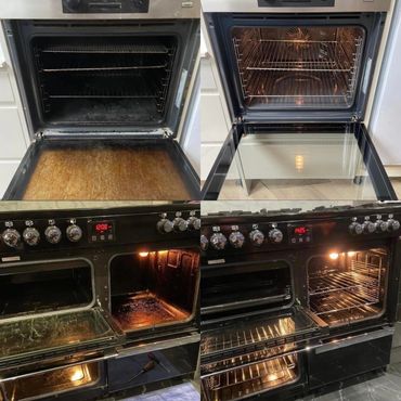 Before and after of a single oven and range cooker in Bolton