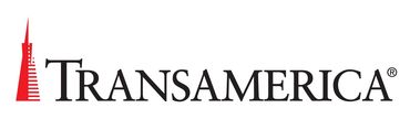 Transamerica logo with red pyramid and black text.