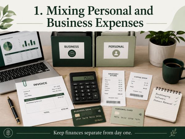 Keeping personal and business expenses separate.