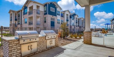 Palladium East Berry Street grill area