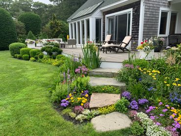 Front yard flower bed, Vineyard Haven