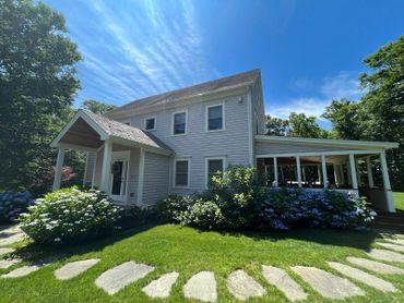 West Tisbury home where we perform lawn care and landscaping services