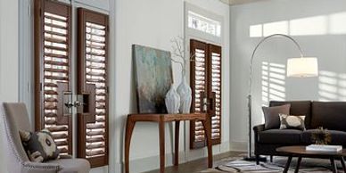Wood shutters custom stained