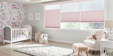 Cellular and Pleated Shades that are cordless in nursery