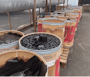 All x-ray film records documents are placed in canisters with lids.