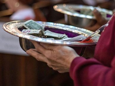 Church offering plate.