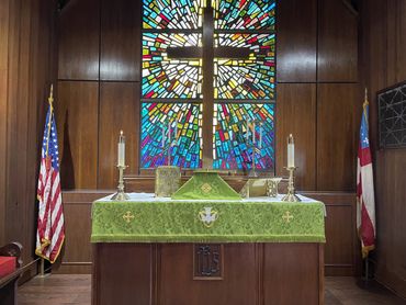 Episcopal church altar in Henderson, Texas.