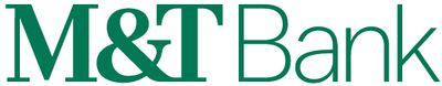 Logo of M&T Bank featuring green text.