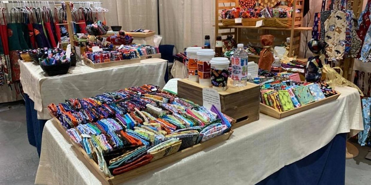 Merry Stitches Craft Show Booth