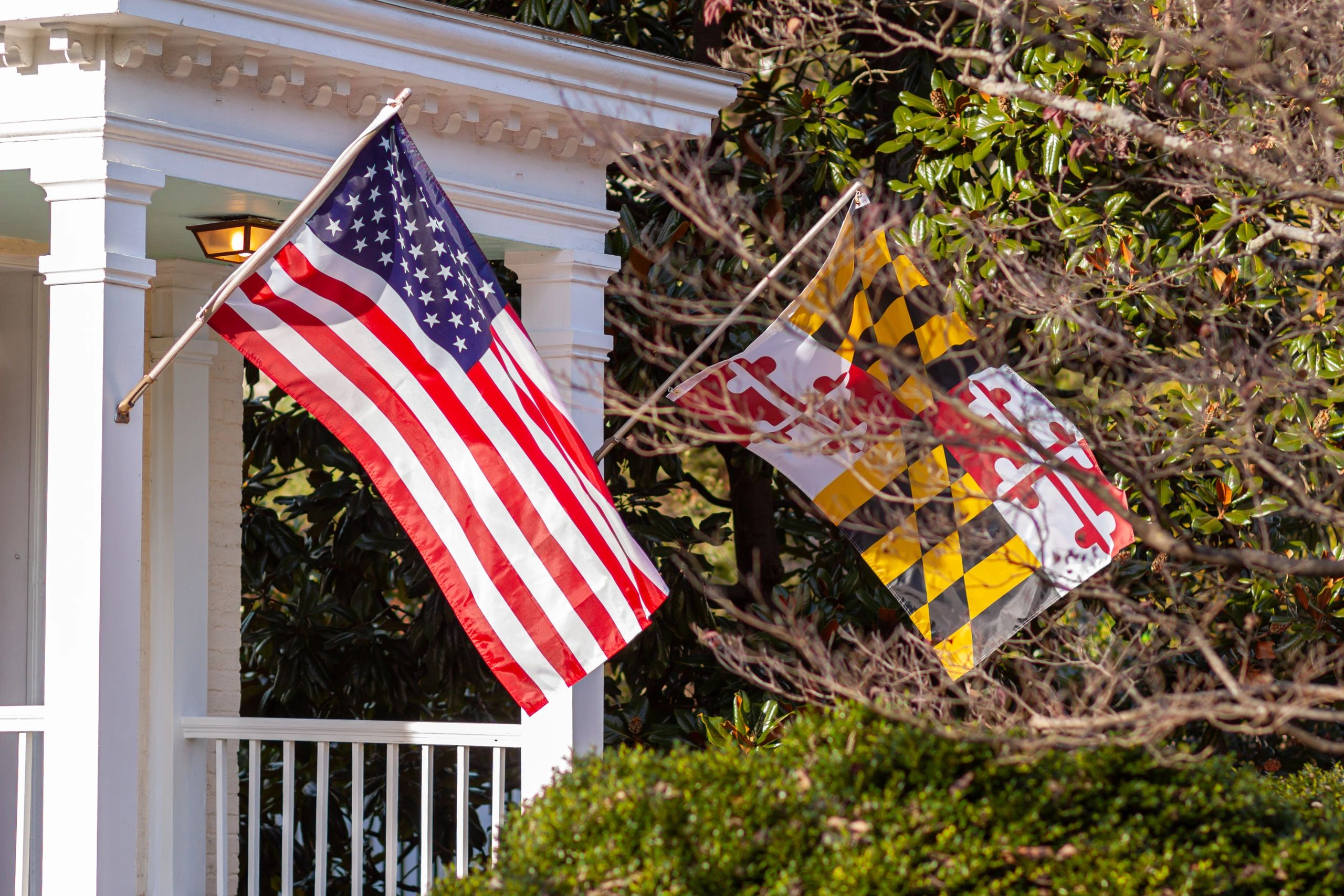 US and MD Flag, Vote Kimberly June District 32 State Senate