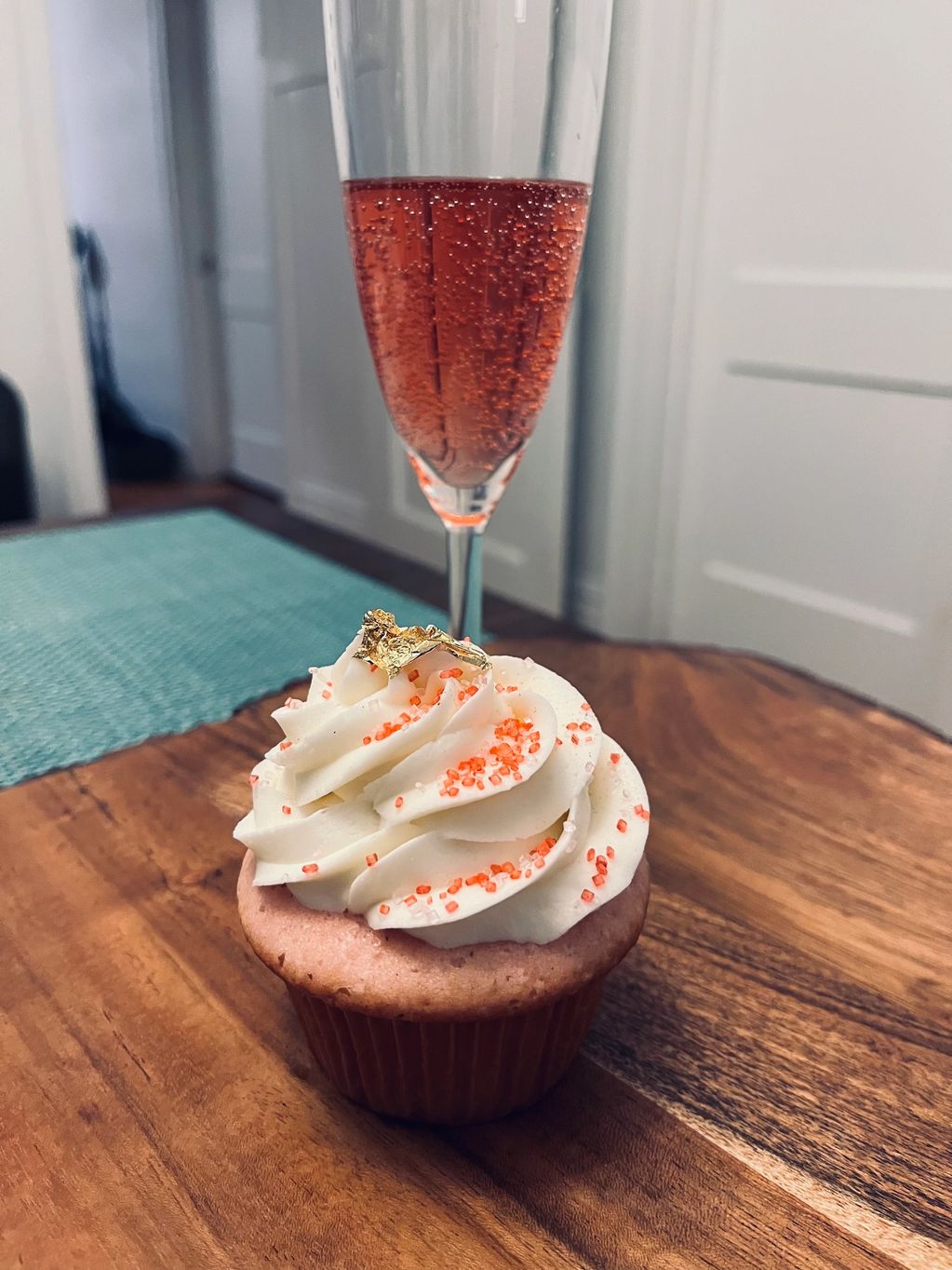 Pink Champagne Cupcake