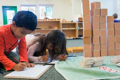 Montessori preschool math work