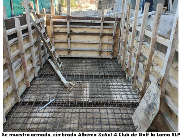 Colocación de Accesorios Empotrables, para Alberca 3x6x1.4 en Club de Golf la Loma.