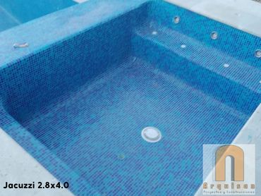 Jacuzzi de 2.8x4.0 Mts, parte integral de Alberca en Salitrillo SLP