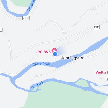 Map to LRCBNB Laurel River Club Bed & Breakfast