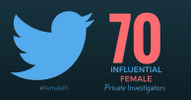 Made the List for Top 70 Influential Female Private Investigators on Twitter. #Austin Professional