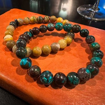yellow jasper & azurite
