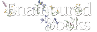 Logo with the text 'Enamoured Books' adorned with delicate purple flowers.