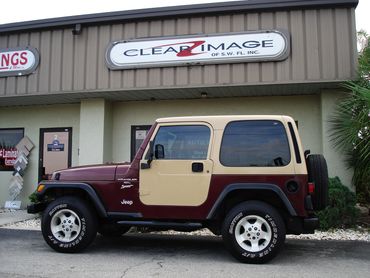 2010 Jeep Wrangler. Infinity OP 35% on the front and 20% on the rear 