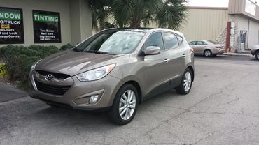 2013 Hyundai Santa Fe. High Performance 20% on the front and 15% on the rear