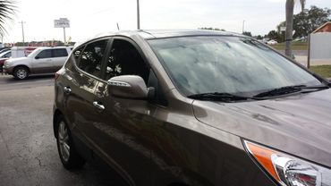 2013 Hyundai Santa Fe. High Performance 20% on the front and 15% on the rear 