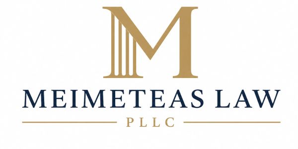 Logo of Meimeteas Law PLLC with a stylized M.